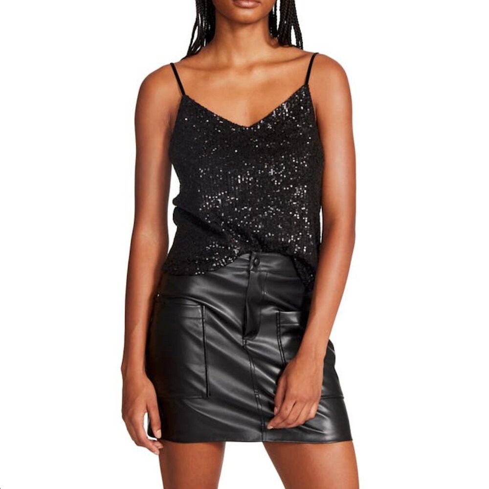 Steve Madden Hide & Sequin Tank Top
